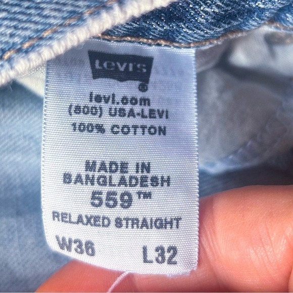 Levi’s 559 Men’s Relaxed Straight Jeans Size 36X32 - Picture 3 of 12